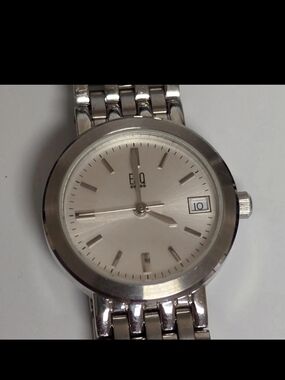 ESQ Swiss Women's Silver Stainless Steel Date Watch